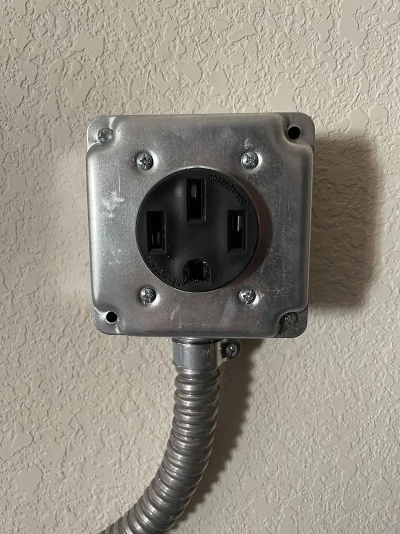 NEMA 14-50 outlet installed for Electrical Panel Upgrade in Mundy
